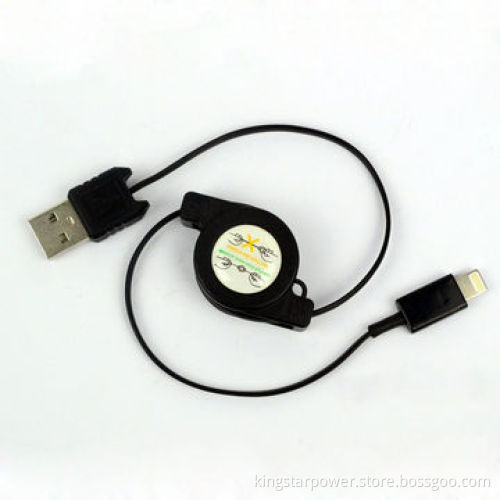 Retractable 8-pin USB Lightning Cable for iPhone 5 5s, iPod Nano 7, iPad 4 Mini, iPod Touch 5, iOS7